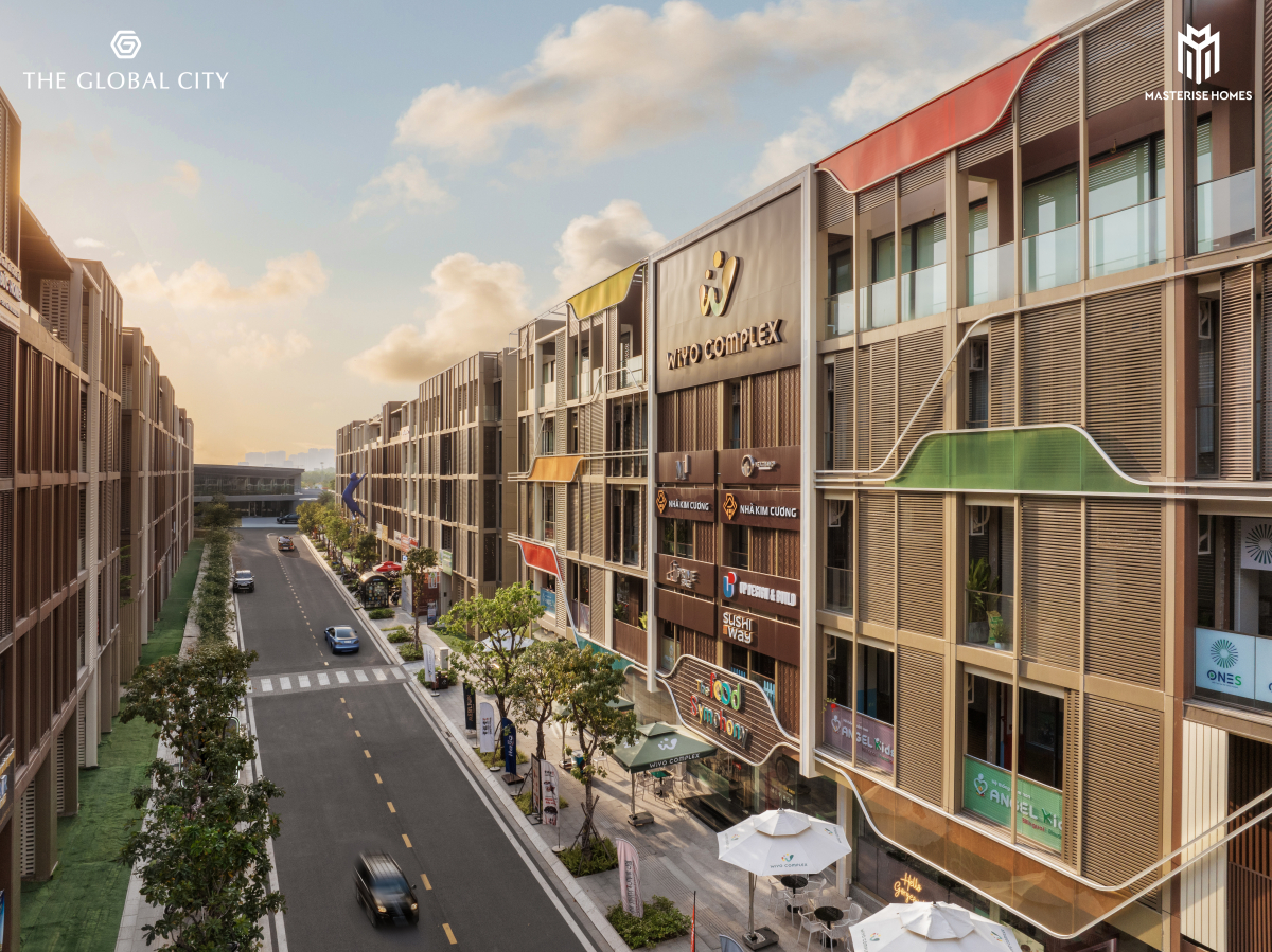 Ảnh thực tế dãy nhà phố thương mại SOHO The Global City trong bản tin tháng 5 năm 2025