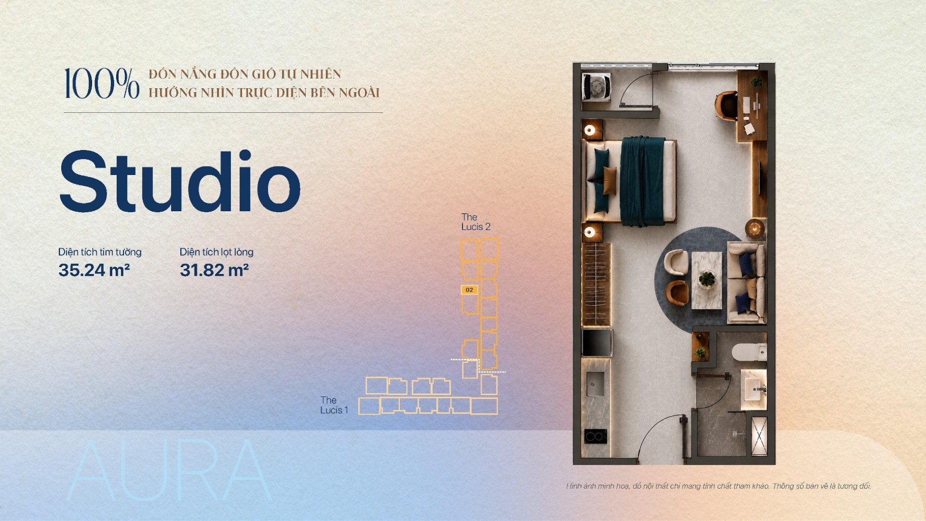 Mặt bằng căn hộ Studio TT Genesis Nhà Bè